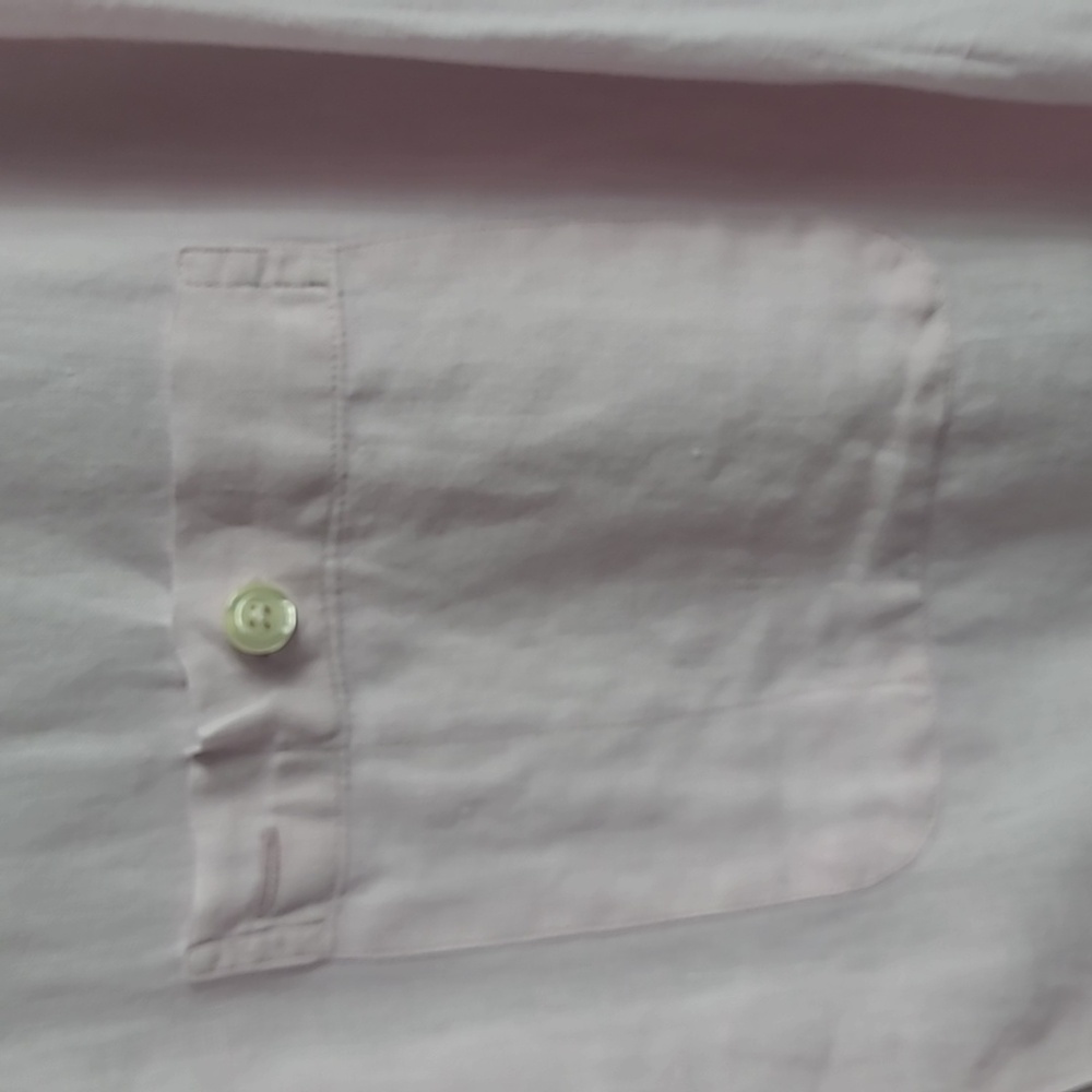 MINE Light Pink Men's Button-Up Shirt Size XL 100% Linen - Picture 2 of 10